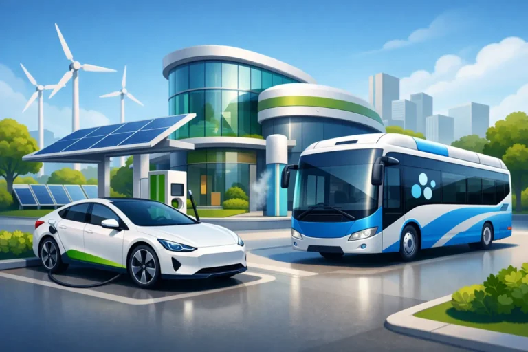 Electric Cars, Hydrogen Buses Join Erisha Hub