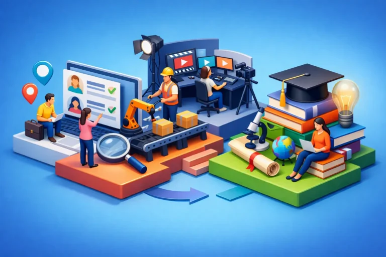 Find Jobs, Do Production, Upgrade Education