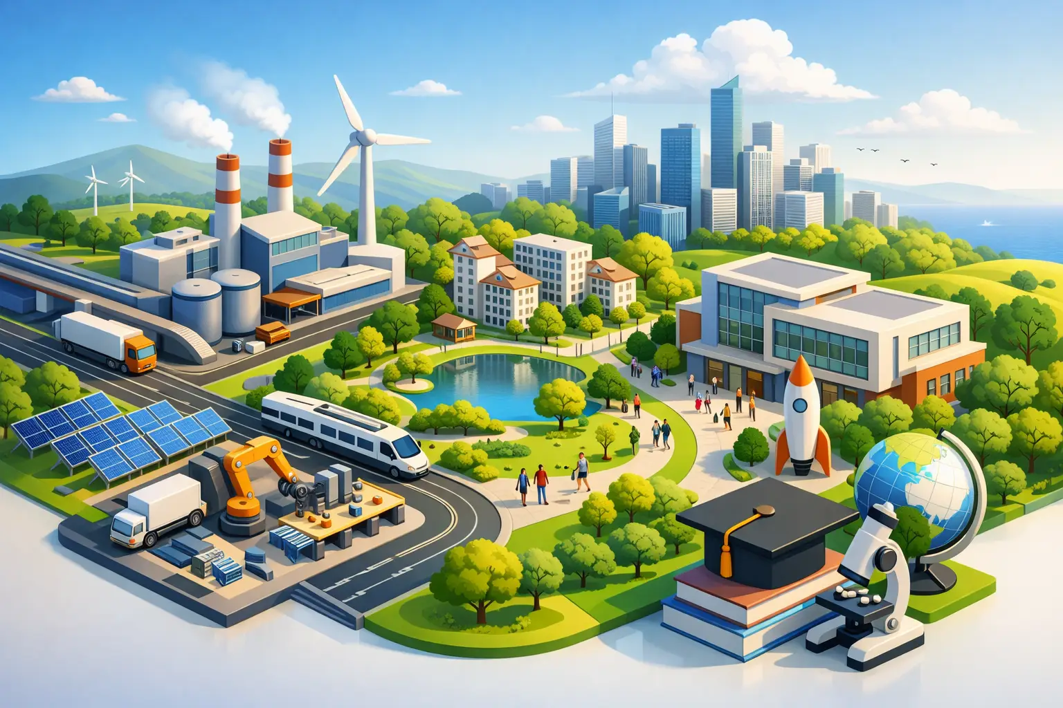 Best Ecosystem for Industry, Living, Education