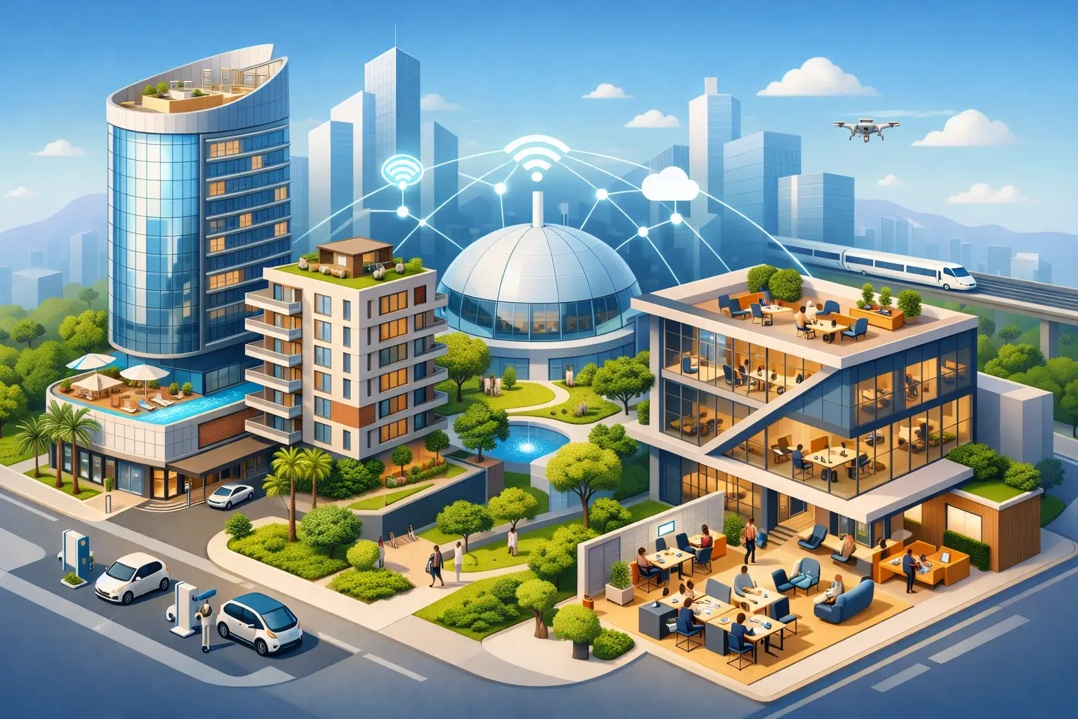 Hotels Residence and Co Working Space in Smart Hub