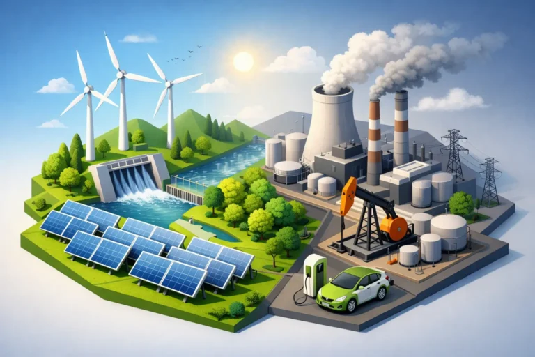 Partially Green Energy Production for ESG Compliance