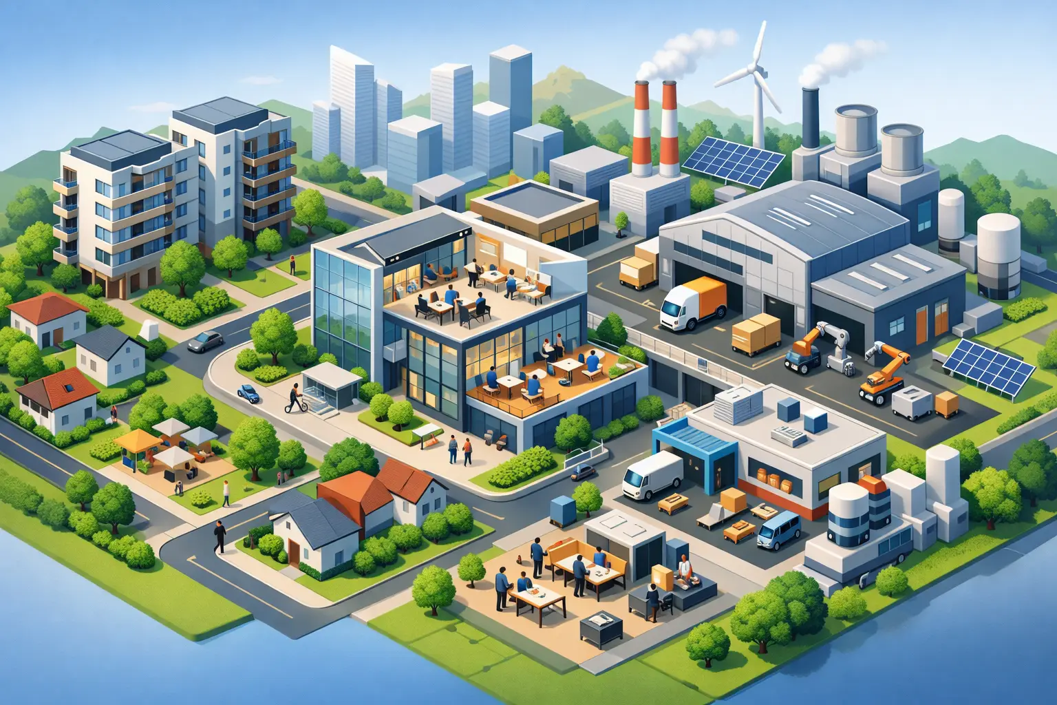 What a Live Work Industrial Ecosystem Example Shows