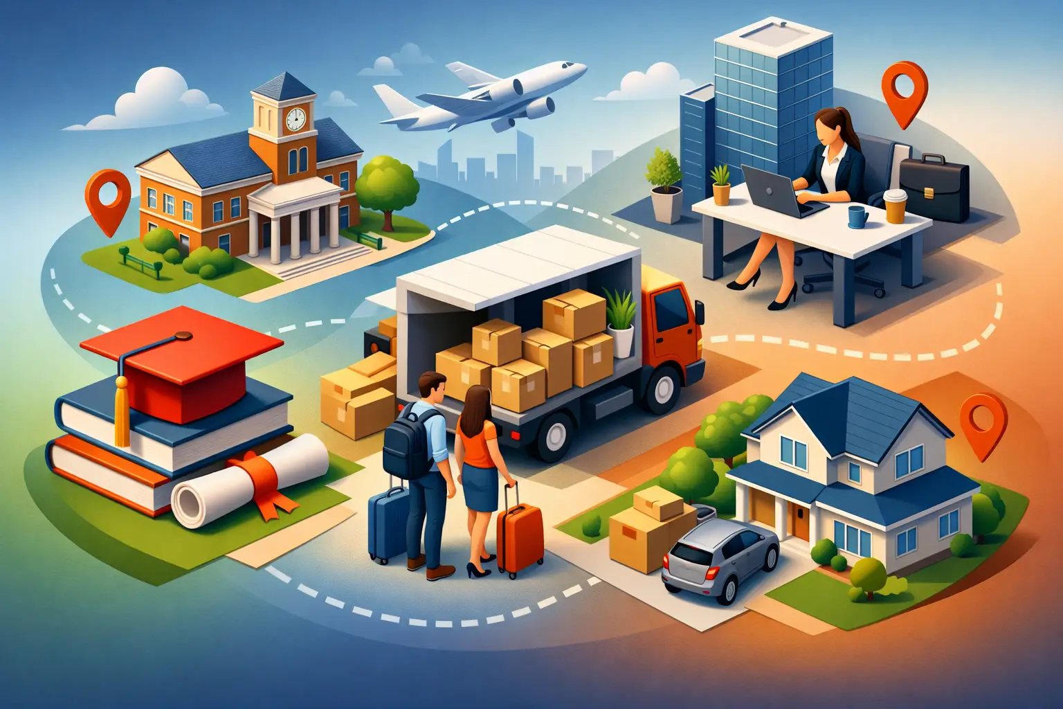 When Class, Work, and Living Status Drive Relocation