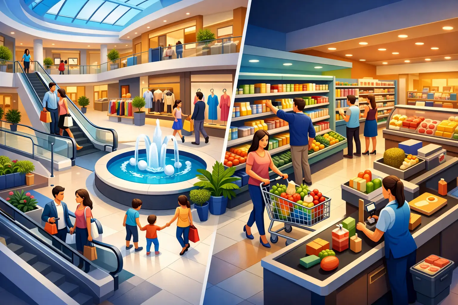 Why People Prefer Malls and Supermarkets Now